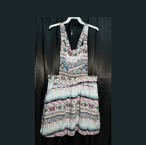 Square neck skirt overall